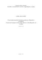 prikaz prve stranice dokumenta Financijska analiza hotelskog sektora u Republici Hrvatskoj