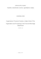 prikaz prve stranice dokumenta Organizacija i procesne funkcije u odjelu hrane i pića