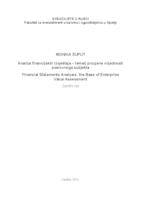 prikaz prve stranice dokumenta Analiza financijskih izvještaja – temelj procjene vrijednosti poslovnoga subjekta