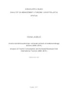 prikaz prve stranice dokumenta Analiza turističke potrošnje i ostvareni prihodi od međunarodnoga turizma (2005.-2015.)