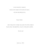 prikaz prve stranice dokumenta Educiranost osoba mlađe životne dobi o nastanku dijabetesa : rad s istraživanjem