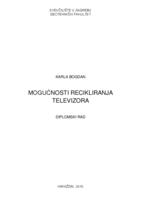 prikaz prve stranice dokumenta Mogućnosti recikliranja televizora