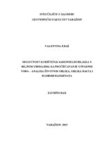 prikaz prve stranice dokumenta Mogućnost korištenja samoniklih biljaka u biljnim uređajima za pročišćavanje otpadnih voda - analiza životnih oblika, oblika rasta i flornih elemenata