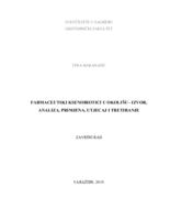 prikaz prve stranice dokumenta Farmaceutski ksenobiotici u okolišu - izvor, analiza, primjena, utjecaj i tretiranje