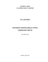 prikaz prve stranice dokumenta Efikasnost inkapsuliranja otpada ugradnjom u beton
