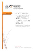 prikaz prve stranice dokumenta Određivanje maksimalnih naprezanja u kompozitnom nosaču