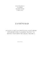 prikaz prve stranice dokumenta Analiza utjecaja ispuštanja sanitarnih otpadnih voda na rijeku Maticu na dionici nizvodno od grada Vrgorca