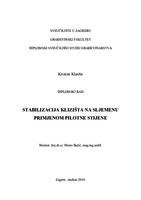 prikaz prve stranice dokumenta Stabilizacija klizišta na Sljemenu primjenom pilotne stijene