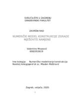 prikaz prve stranice dokumenta Numerički model konstrukcije stambene zgrade