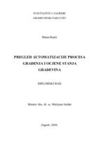 prikaz prve stranice dokumenta Pregled automatizacije procesa građenja i ocjene stanja građevina