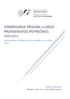 prikaz prve stranice dokumenta Određivanje progiba u gredi promjenjivog poprečnog presjeka