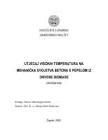 prikaz prve stranice dokumenta Utjecaj visokih temperatura na mehanička svojstva betona s pepelom iz drvene biomase