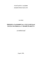 prikaz prve stranice dokumenta Primjena nanokristala celuloze kao novog materijala u građevinarstvu