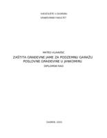 prikaz prve stranice dokumenta Zaštita građevne jame za podzemnu garažu poslovne građevine u Jankomiru