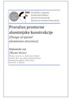 prikaz prve stranice dokumenta Proračun prostorne aluminijske konstrukcije