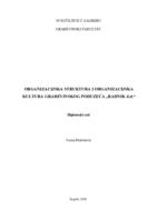 prikaz prve stranice dokumenta Organizacijska struktura i organizacijska kultura građevinskog poduzeća "Radnik d.d."