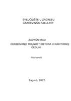 prikaz prve stranice dokumenta Određivanje trajnosti betona u maritimnoj okolini