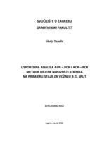 prikaz prve stranice dokumenta USPOREDNA ANALIZA ACN-PCN I ACR-PCR METODE OCJENE NOSIVOSTI KOLNIKA NA PRIMJERU STAZE ZA VOŽNJU B ZL SPLIT