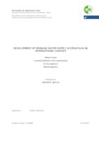 prikaz prve stranice dokumenta Development of drinking water supply in Croatia in an international context