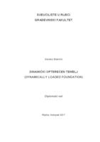 prikaz prve stranice dokumenta Dinamički opterećen temelj 