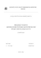 prikaz prve stranice dokumenta Projekt nosive armiranobetonske konstrukcije dviju obiteljskih kuća