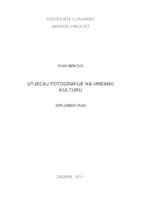 prikaz prve stranice dokumenta Utjecaj fotografije na urbanu kulturu