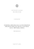 prikaz prve stranice dokumenta Europska diplomacija i javno mijenje prilikom izbijanja Prvoga svjetskoga rata: Srpanjska kriza