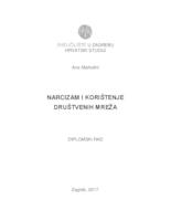 prikaz prve stranice dokumenta Narcizam i korištenje društvenih mreža