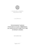 prikaz prve stranice dokumenta Povezanost nekih psihosocijalnih čimbenika sa zadovoljstvom starijih osoba