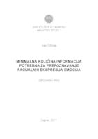 prikaz prve stranice dokumenta Minimalna količina informacija potrebna za prepoznavanje facijalnih ekspresija emocija