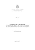 prikaz prve stranice dokumenta Globalizacija ukusa: utjecaj globalizacije na izbor