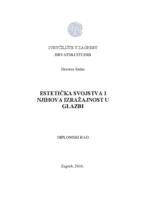 prikaz prve stranice dokumenta Estetička svojstva i njihova izražajnost u glazbi