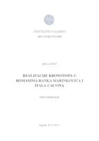 prikaz prve stranice dokumenta Realizacije kronotopa u romanika Ranka Marinkovića i Itala Calvina