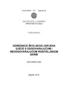 prikaz prve stranice dokumenta Odrednice školskog uspjeha djece s odgovarajućiom i neodgovarajućom roditeljskom skrbi