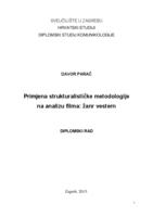 prikaz prve stranice dokumenta Primjena strukturalističke metodologije na analizu filma: žanr vestrn