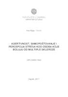 prikaz prve stranice dokumenta Asertivnost, samopoštovanje i percepcija stresa kod osoba koje boluju od multiple skleroze