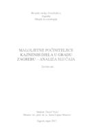 prikaz prve stranice dokumenta Maloljetne počiniteljice kaznenih djela u Gradu Zagrebu-analiza slučaja