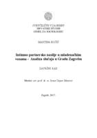 prikaz prve stranice dokumenta Intimno partnersko nasilje u mladenačkim vezama - Analiza slučaja u Gradu Zagrebu
