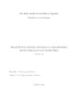 prikaz prve stranice dokumenta Etička i praktična pitanja u sadašnjem i budućem razvoju robotike