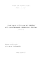 prikaz prve stranice dokumenta Zadovoljstvo životom: sociološki pogled na primjeru studenata iz Jamajke