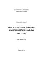 prikaz prve stranice dokumenta Nasilje u akcijskim filmovima: Analiza odabranih naslova 2008. - 2013.