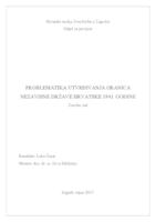 prikaz prve stranice dokumenta Problematika utvrđivanja granica NDH 1941. godine