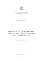 prikaz prve stranice dokumenta Odnos stilova roditeljstva, stilova privrženosti i broja partnerskih veza