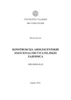 prikaz prve stranice dokumenta Konstrukcija adolescentskih emocionalnih čitateljskih zajednica