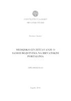 prikaz prve stranice dokumenta Medijsko izvještavanje o samoubojstvima na hrvatskim portalima