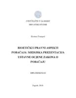 prikaz prve stranice dokumenta Bioetički i pravni aspekti pobačaja: medijska prezentacija ustavne ocjene Zakona o pobačaju