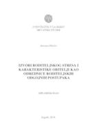 prikaz prve stranice dokumenta Izvori roditeljskog stresa i karakteristike obitelji kao odrednice roditeljskih odgojnih postupaka