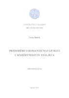 prikaz prve stranice dokumenta Predodžbe o romantičnoj ljubavi u književnosti 19. stoljeća