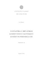 prikaz prve stranice dokumenta Fantastika u hrvatskoj književnosti u kontekstu književne periodizacije