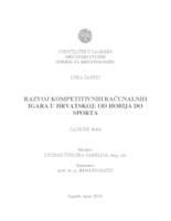 prikaz prve stranice dokumenta Razvoj kompetitivnih računalnih igara:od hobija  do sporta